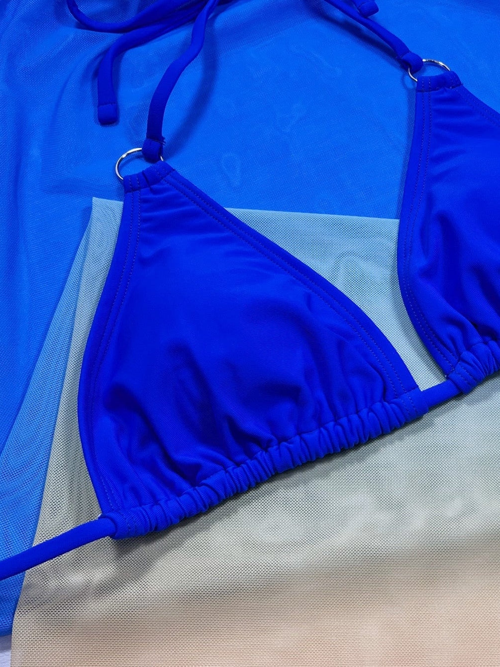 Women Gradient Halter Neck Three-Piece Swim Set