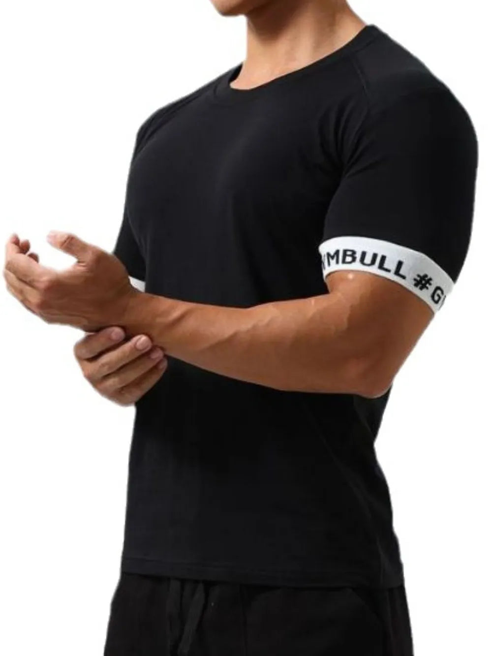 Men's Round Neck Contrast Short Sleeve T-Shirt Trendsi