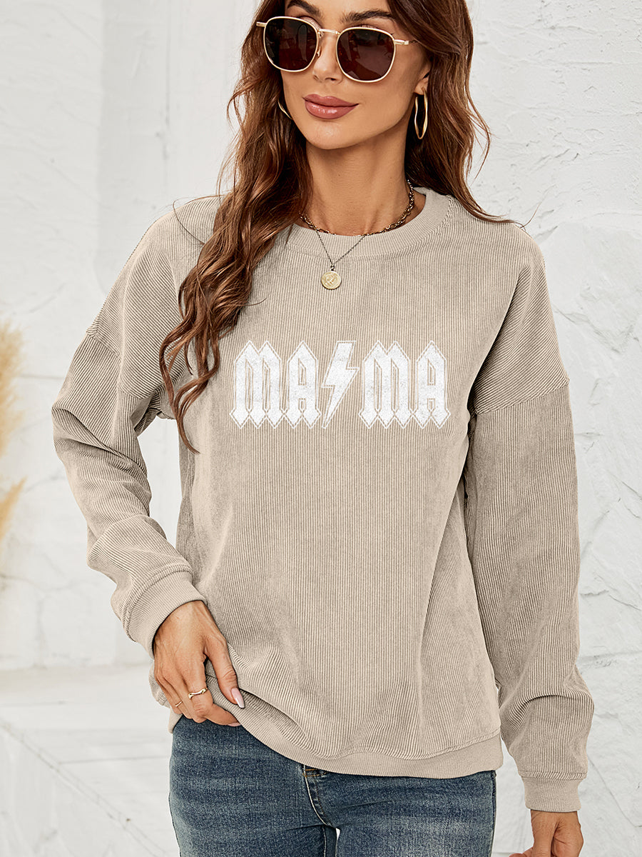MAMA Graphic Dropped Shoulder Sweatshirt NicholesGifts
