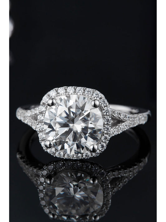 Women 3 Carat Moissanite Halo Ring NicholesGifts