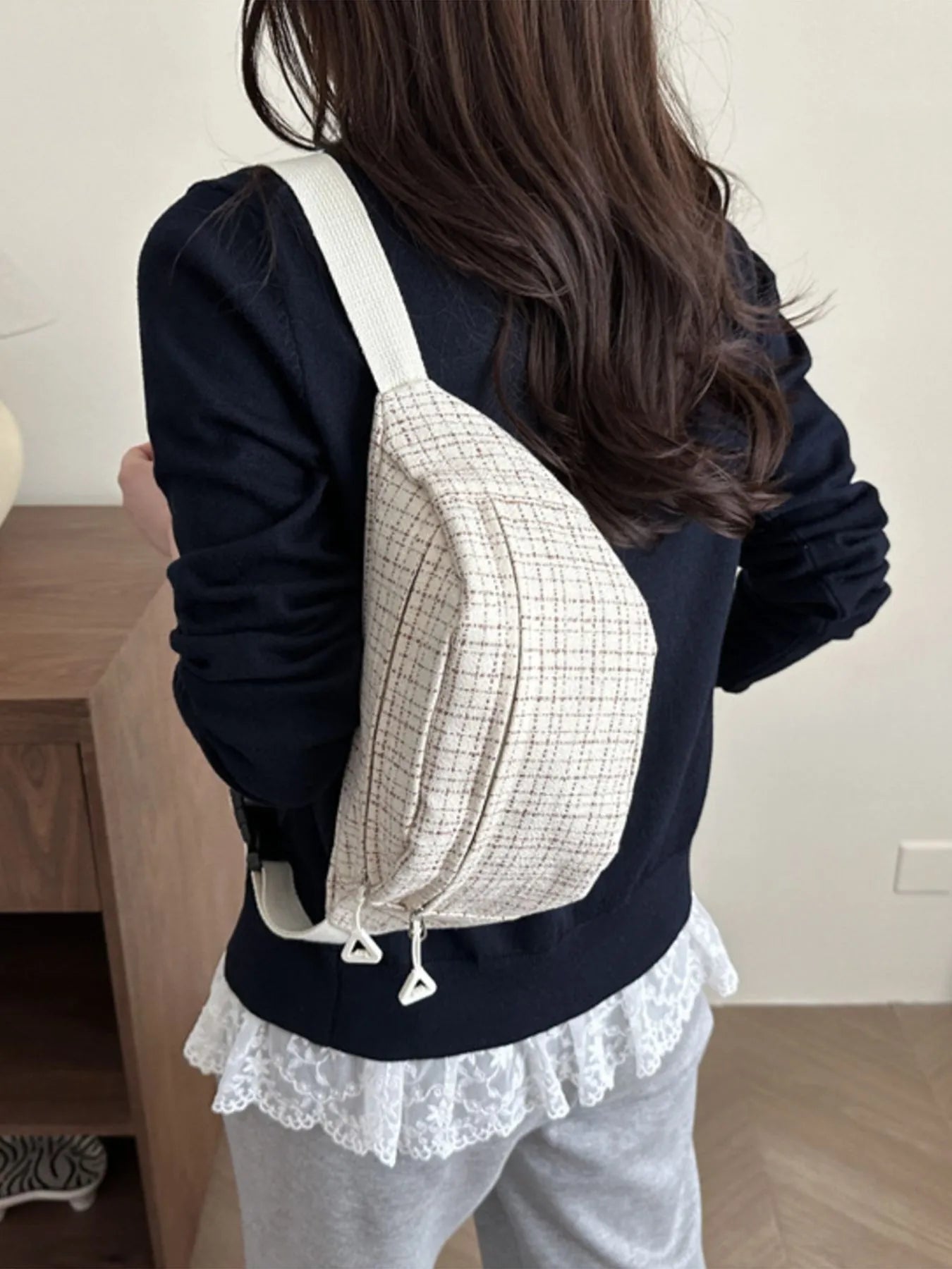Plaid Pattern Crossbody Bag Trendsi