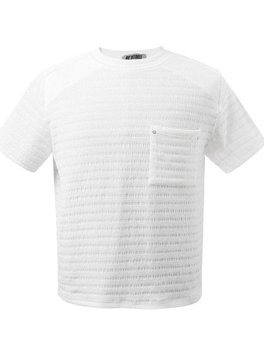 Men's Basic style Round Neck Solid T-Shirt Trendsi