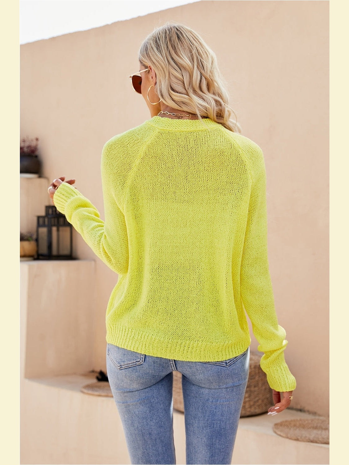 NicholesGifts Women Button Up V-Neck Long Sleeve Cardigan