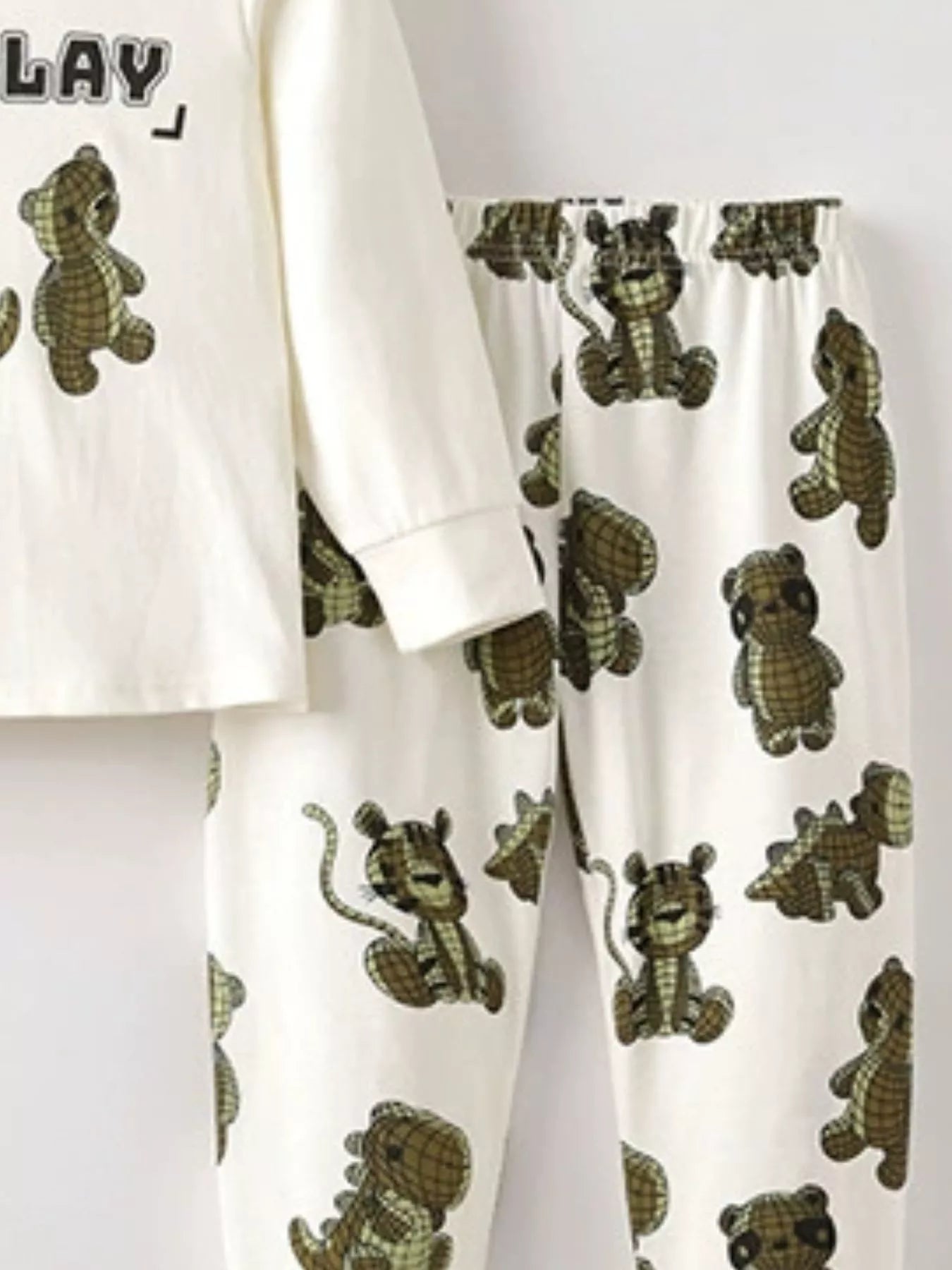 Children's Graphic Round Neck Top and Pants Set NicholesGifts