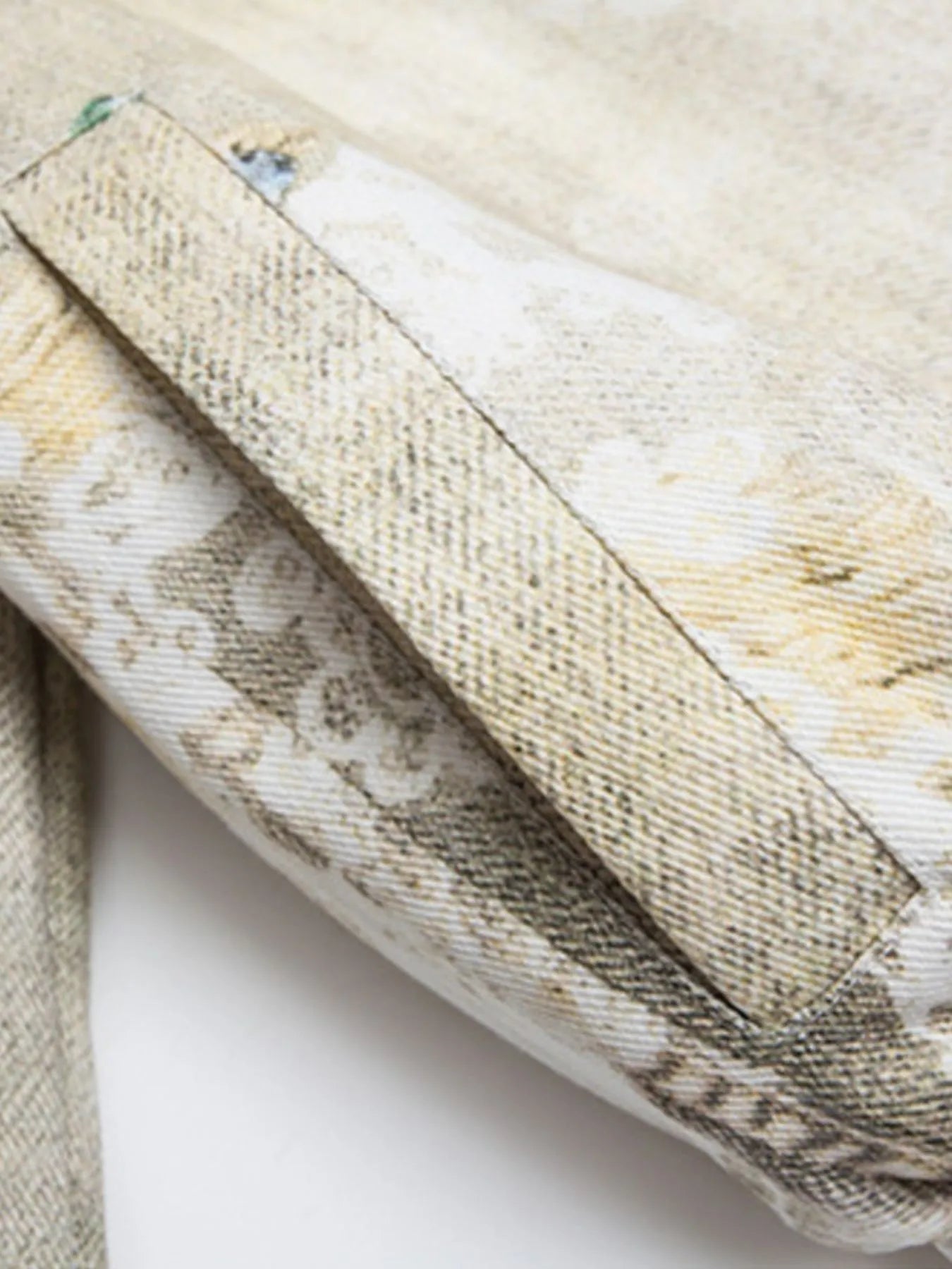 Men's Distressed Paint Splatter Zip Up Jacket