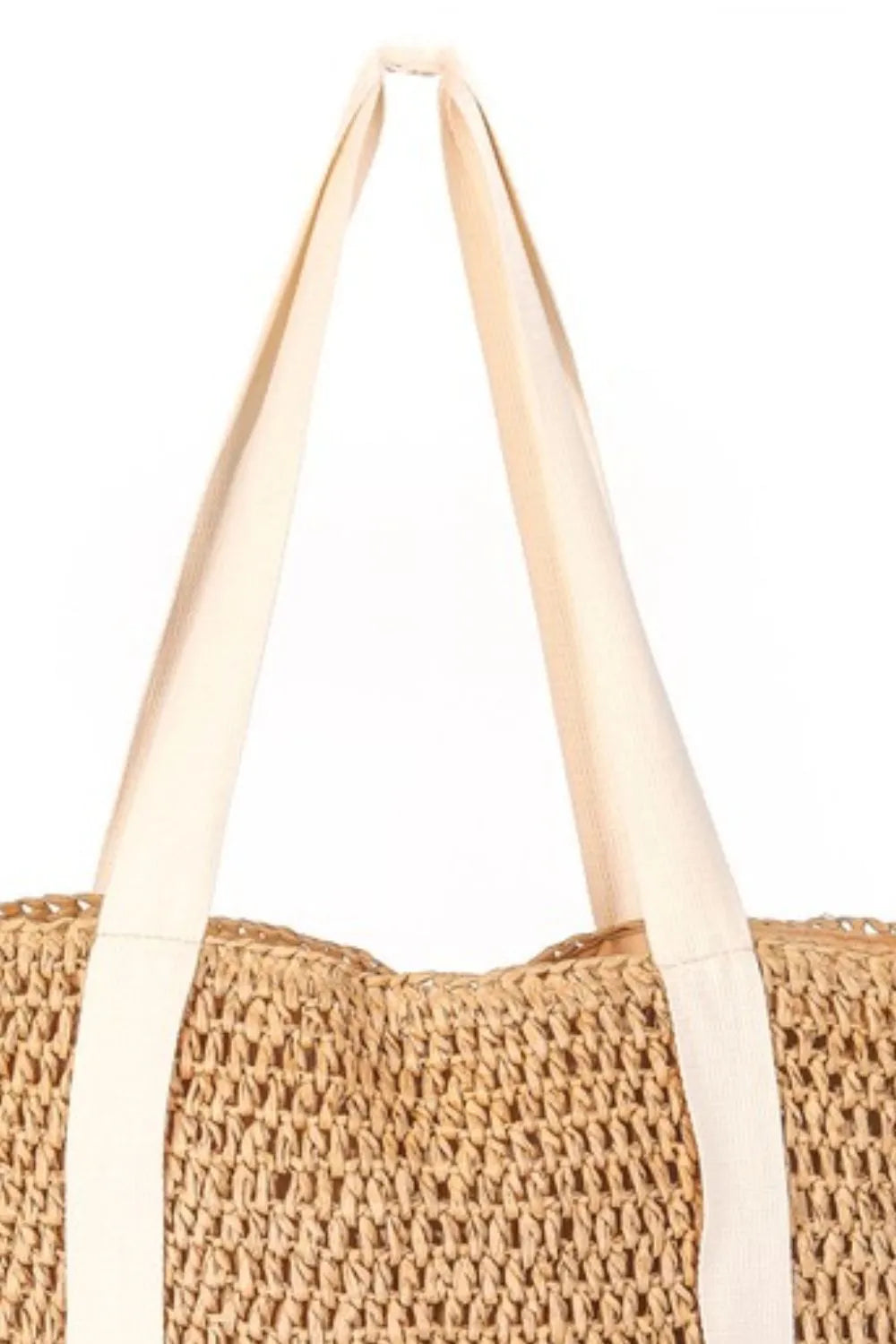 Fame Straw Braided Hat Carrier Tote Bag Trendsi