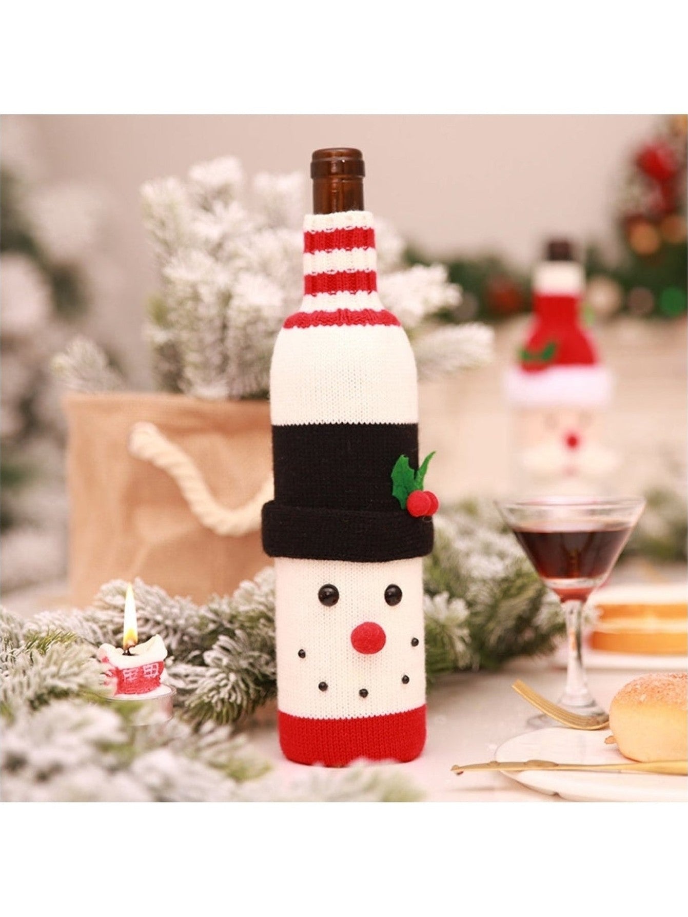 Christmas Wine Bottle Cover