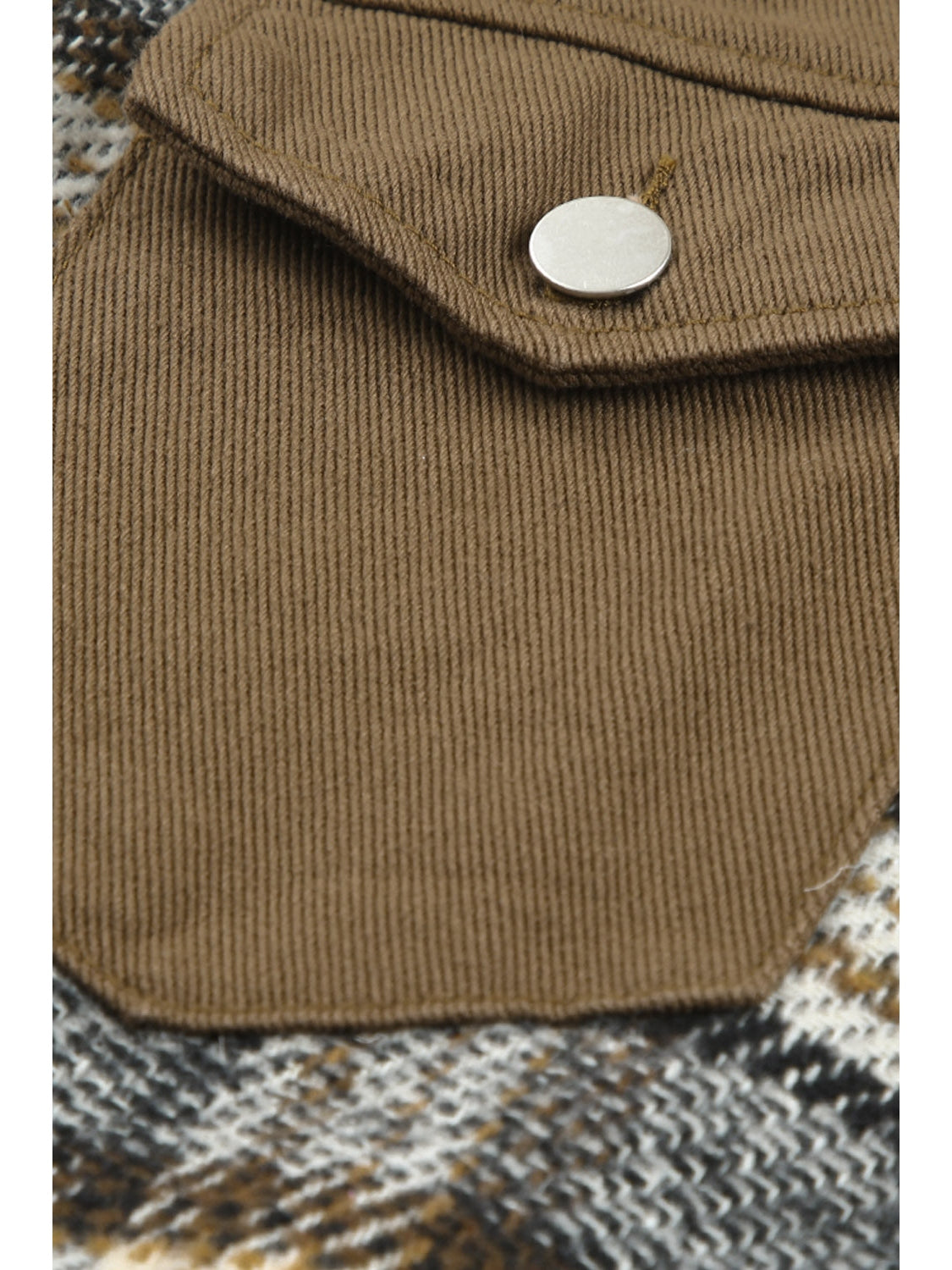 Plaid Collared Denim Jacket