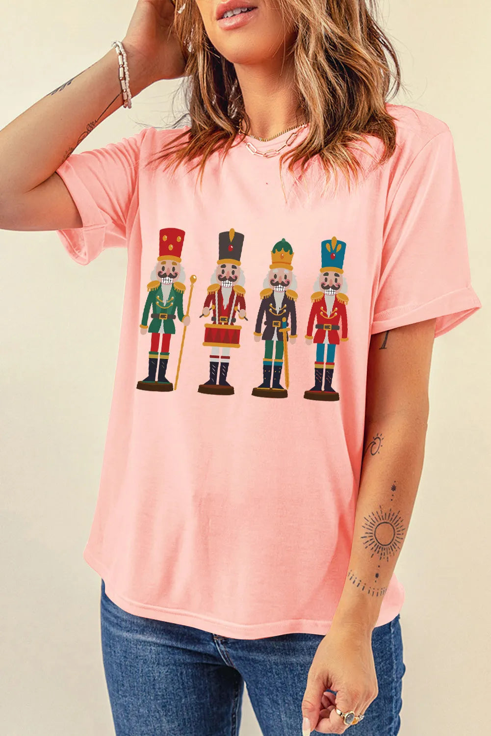 Nutcracker Round Neck Short Sleeve T-Shirt NicholesGifts