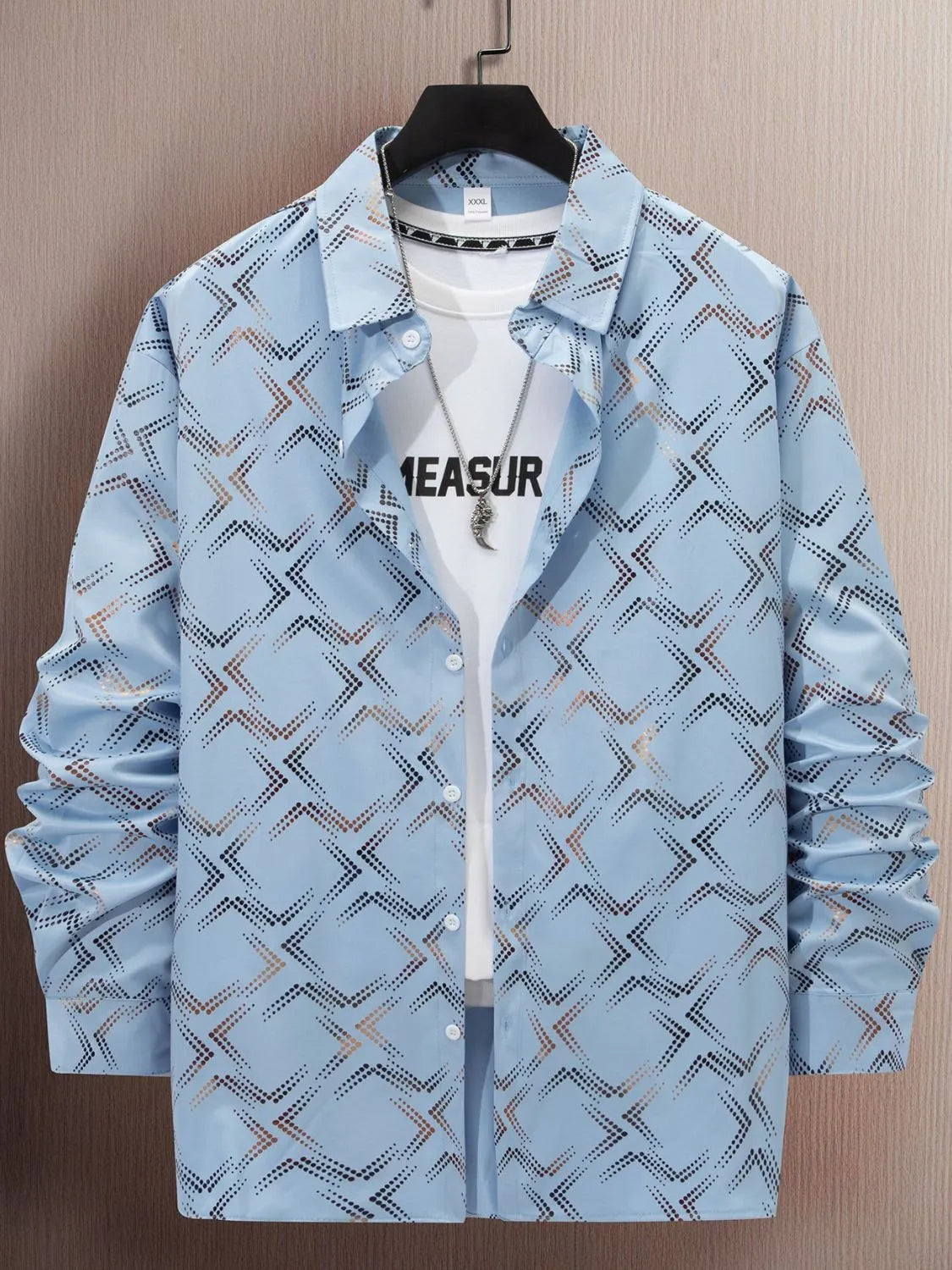 Men's Full Size Button Up Long Sleeve Shirt Plus Size NicholesGifts