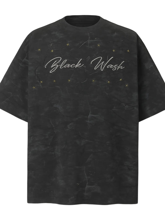 Men's Stars Round Neck Oversized T-Shirt Trendsi