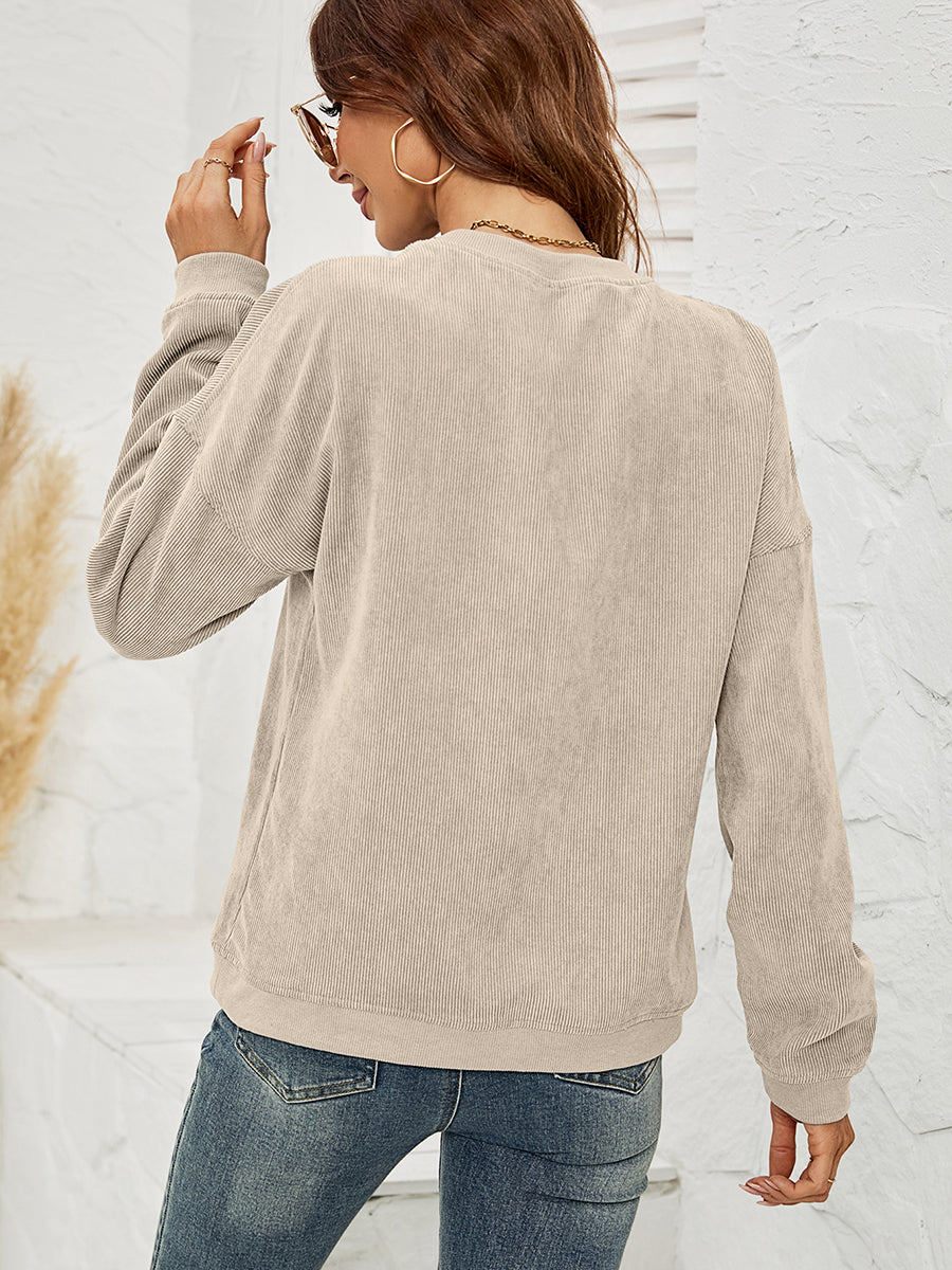 Women American Graphic Dropped Shoulder Sweatshirt NicholesGifts