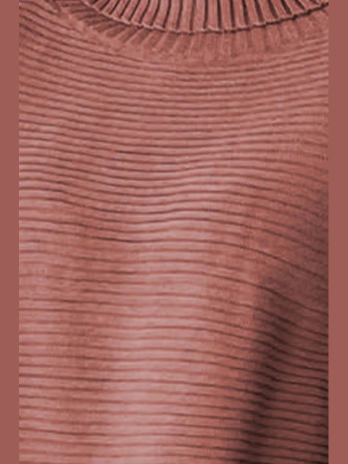 Ribbed Turtleneck Dropped Shoulder Pullover Sweater Trendsi