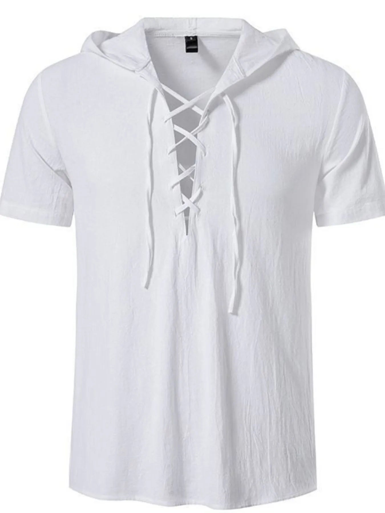 Men's Full Size Casual Lace-Up Hooded Top Plus Size Trendsi