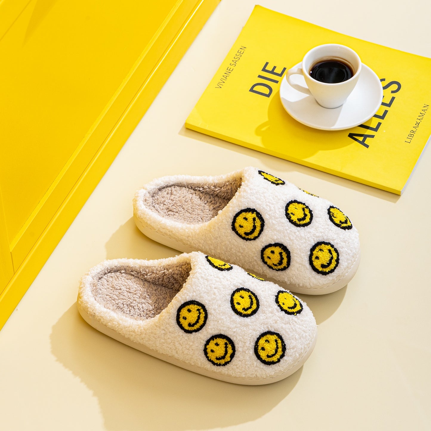 Women Melody Smiley Face Slippers NicholesGifts
