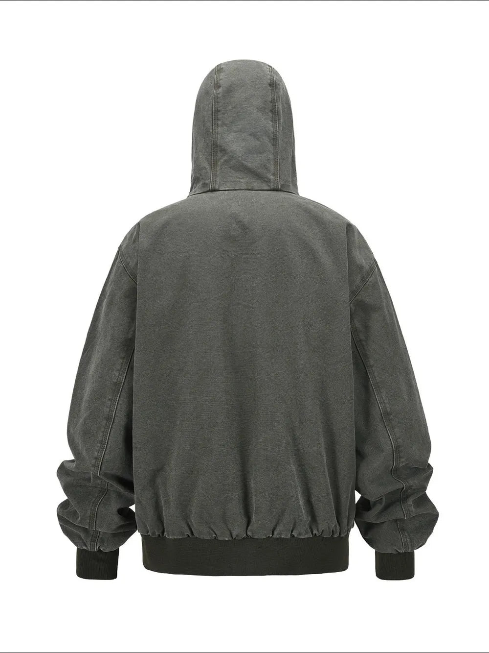 Men's Zip Up Washed Hooded Jacket Trendsi