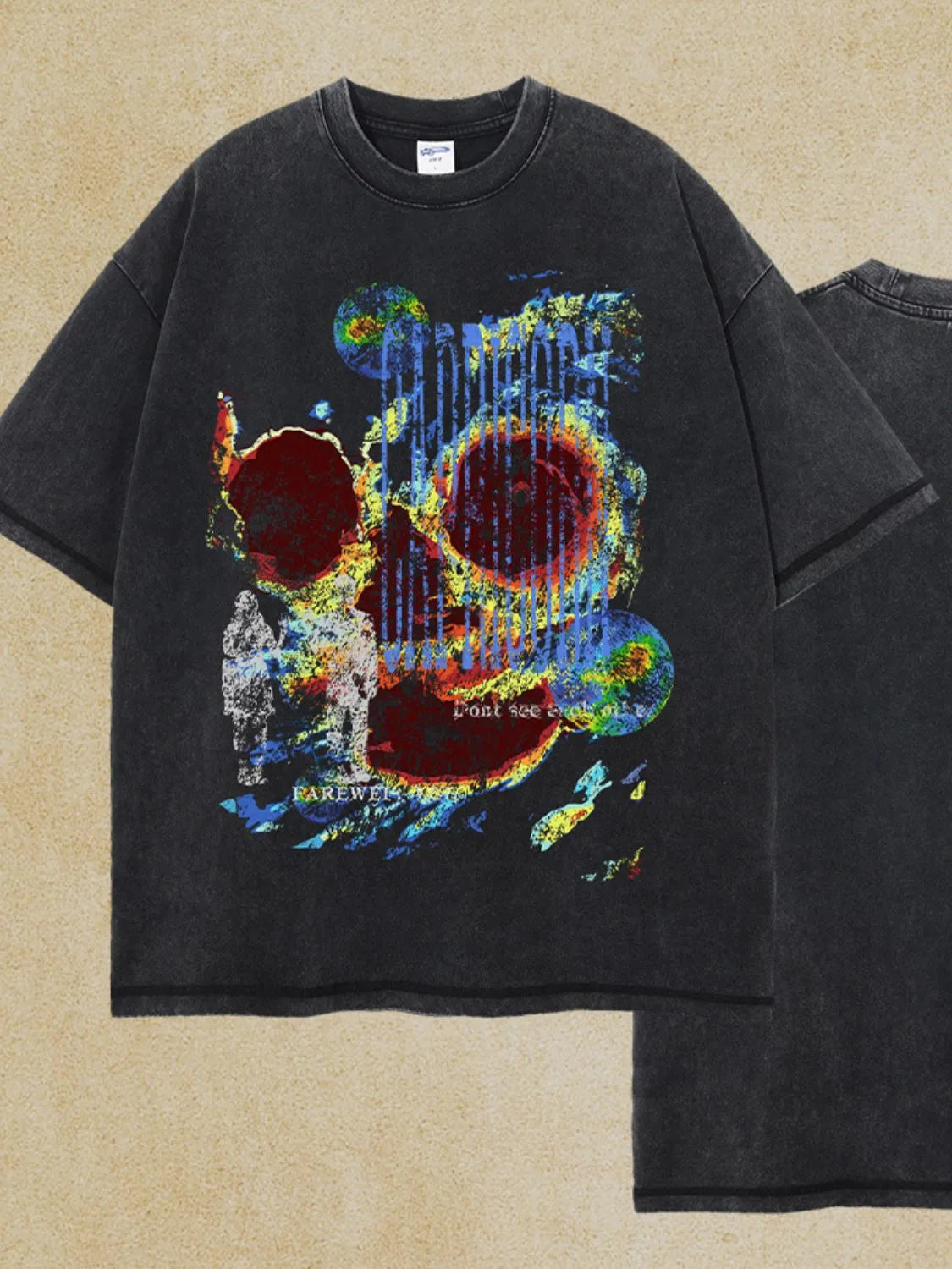 Men's Graphic Round Neck Half Sleeve T-Shirt Trendsi