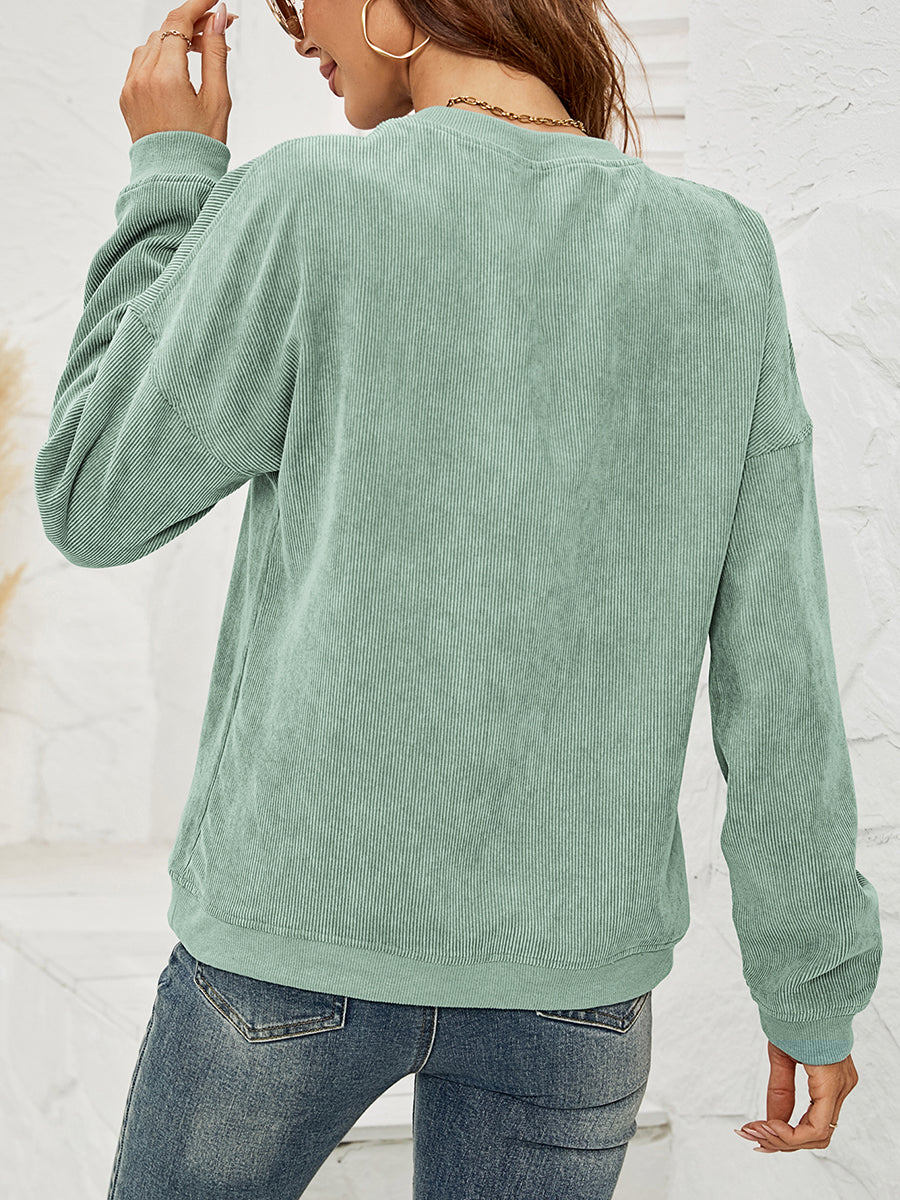 Women American Graphic Dropped Shoulder Sweatshirt NicholesGifts
