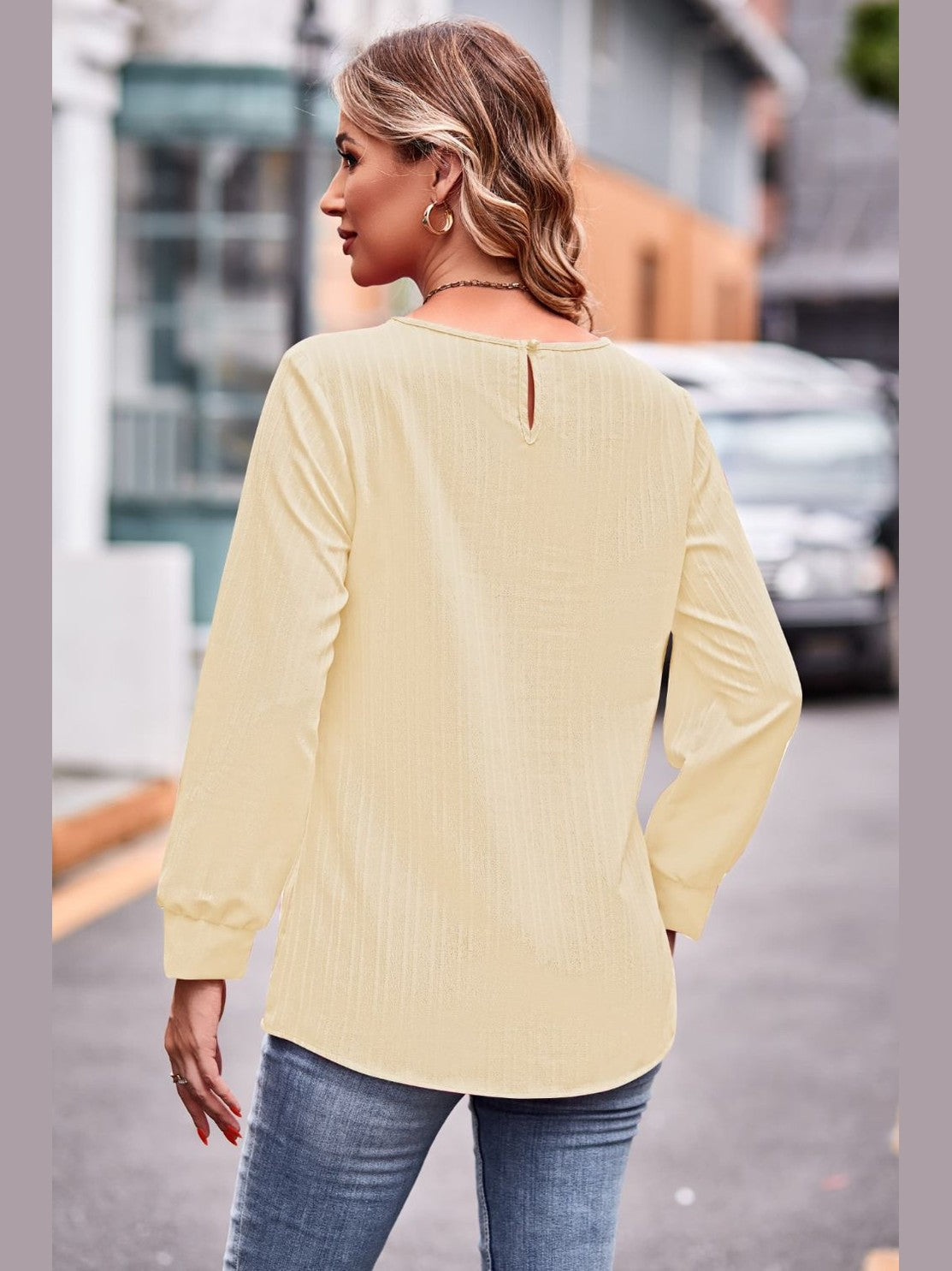 Round Neck Long Sleeve Tee NicholesGifts