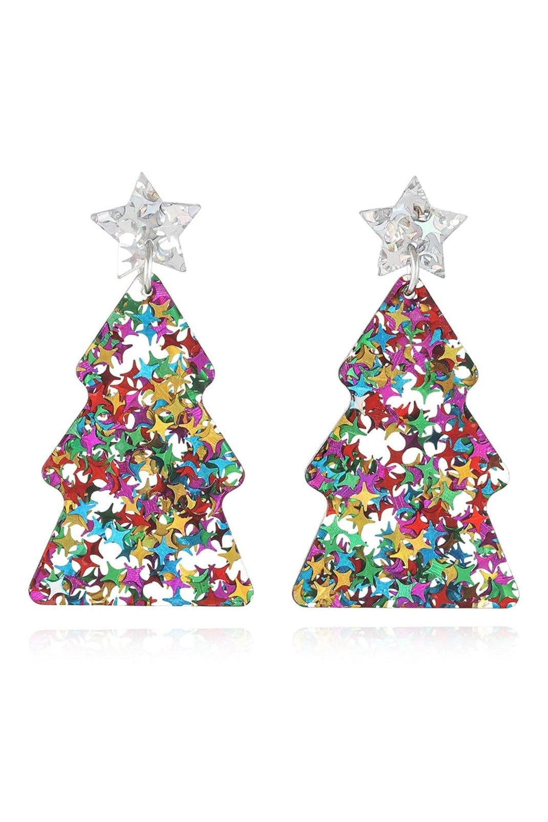 Women Christmas Tree Acrylic Earrings NicholesGifts
