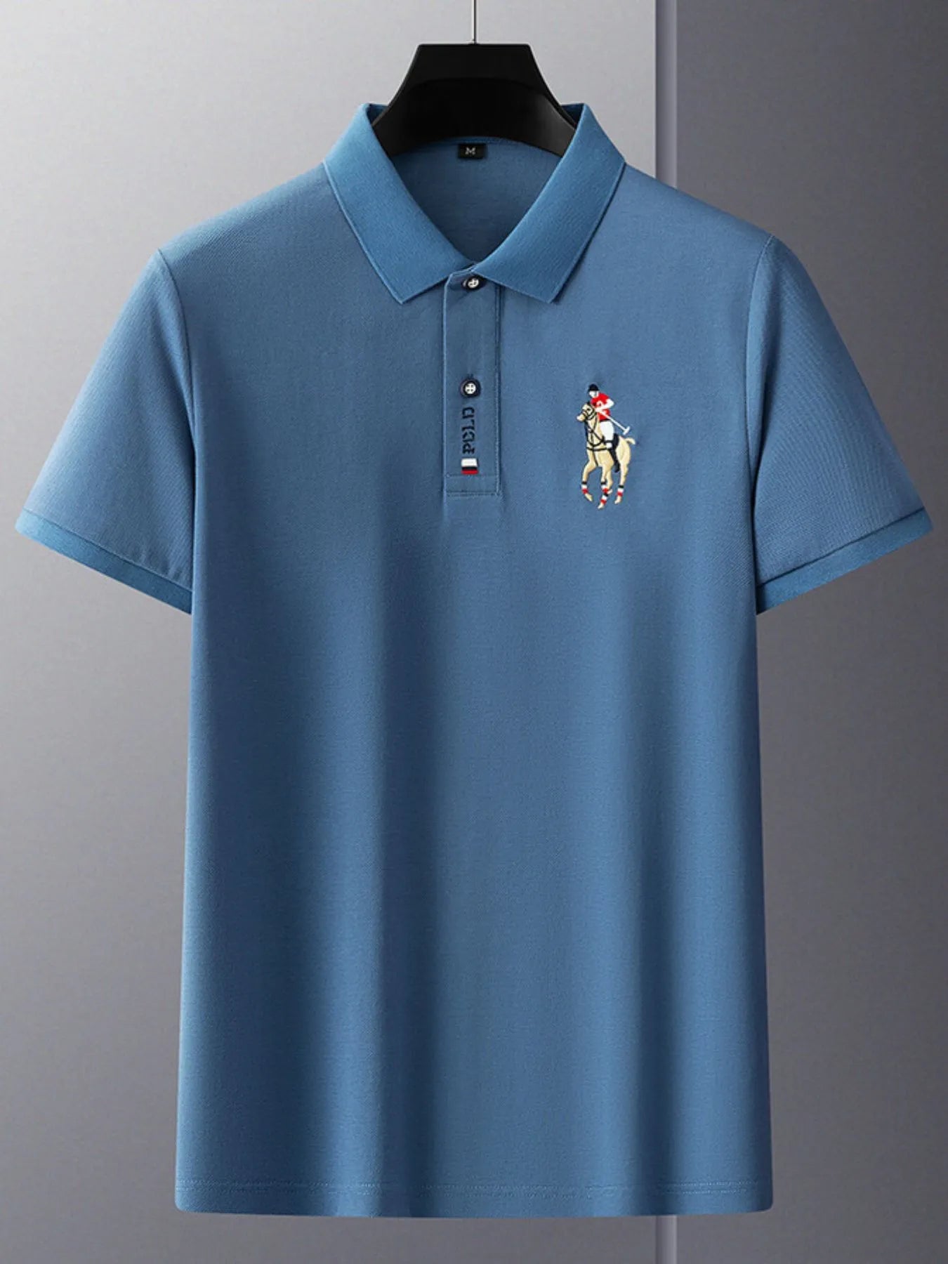 Men's Plus Size Short Sleeve Collared Neck Polo