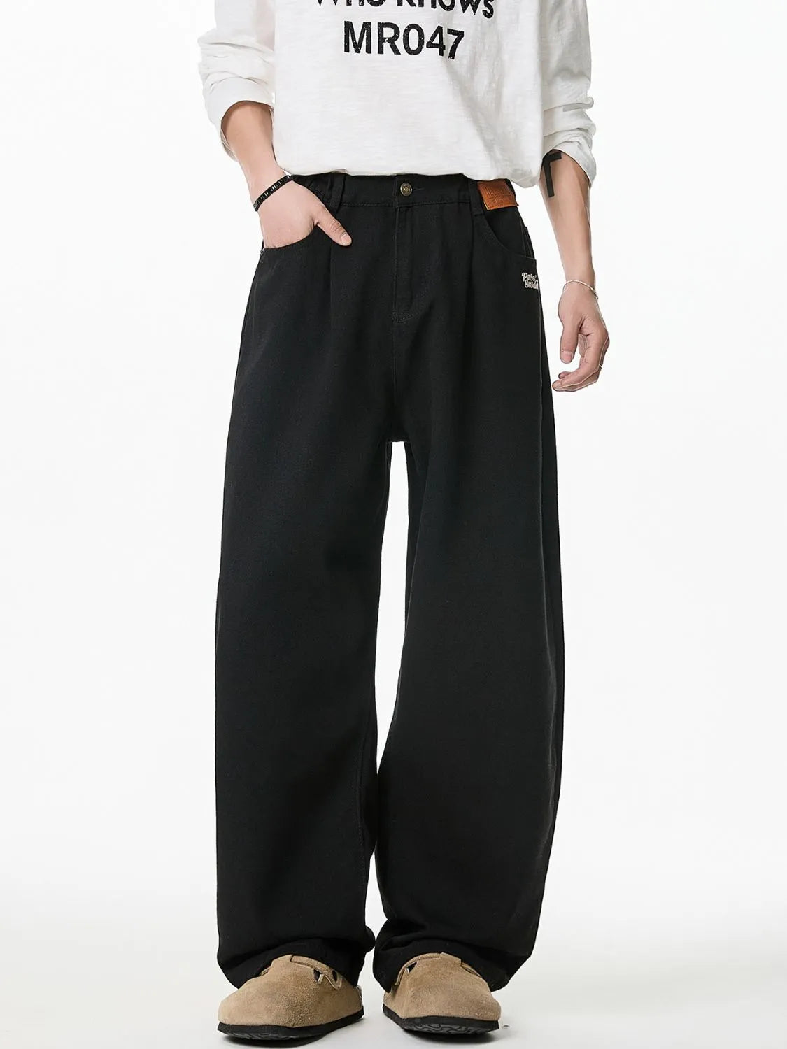 Men's Plus Size Wide Leg Pants