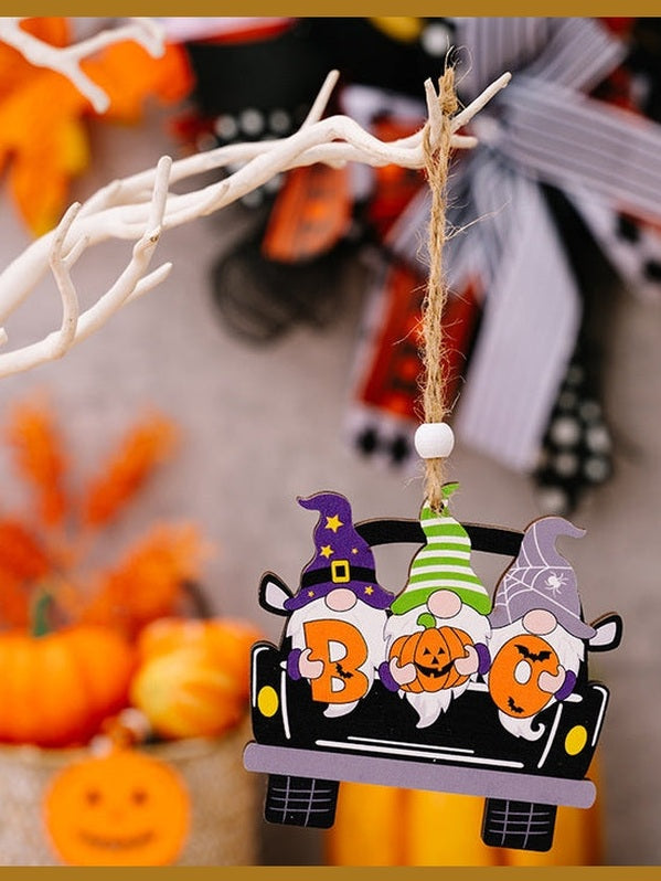 4-Piece Halloween Element Car-Shape Hanging Widgets