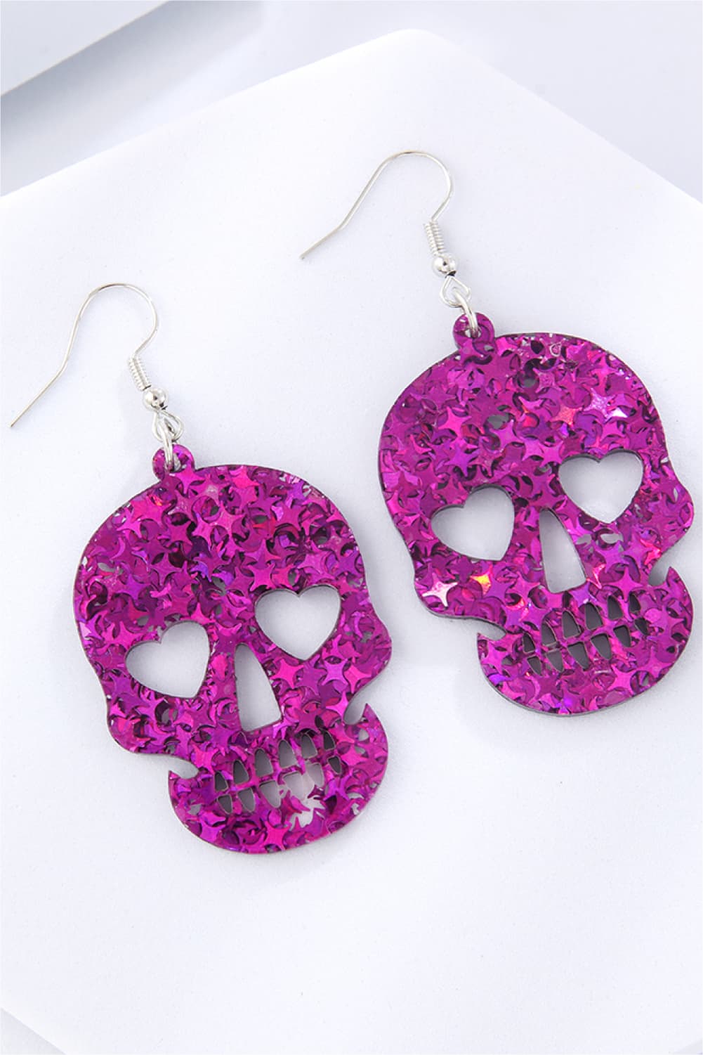 Women Acrylic Skull Drop Earrings NicholesGifts