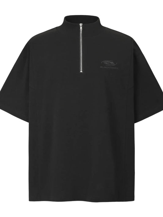 Men's Half-Zip Mock Neck Short Sleeve T-Shirt NicholesGifts