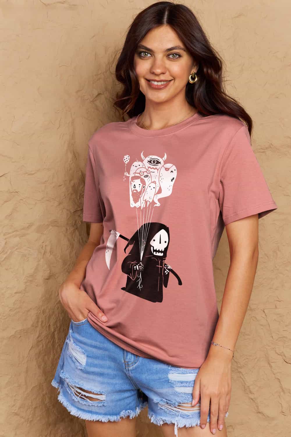Simply Love Full Size Death Graphic T-Shirt NicholesGifts