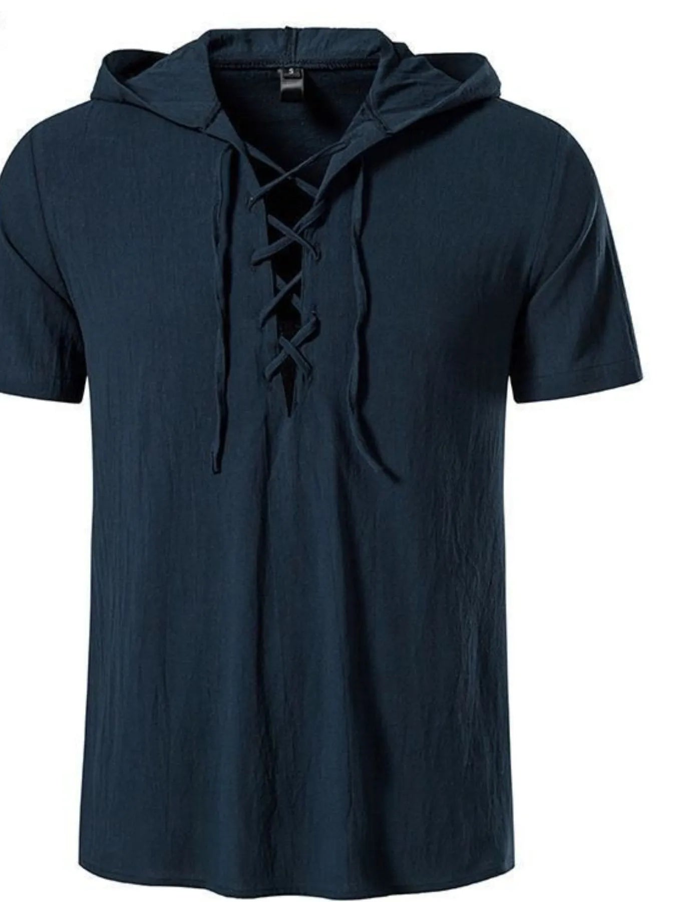 Men's Full Size Casual Lace-Up Hooded Top Plus Size Trendsi