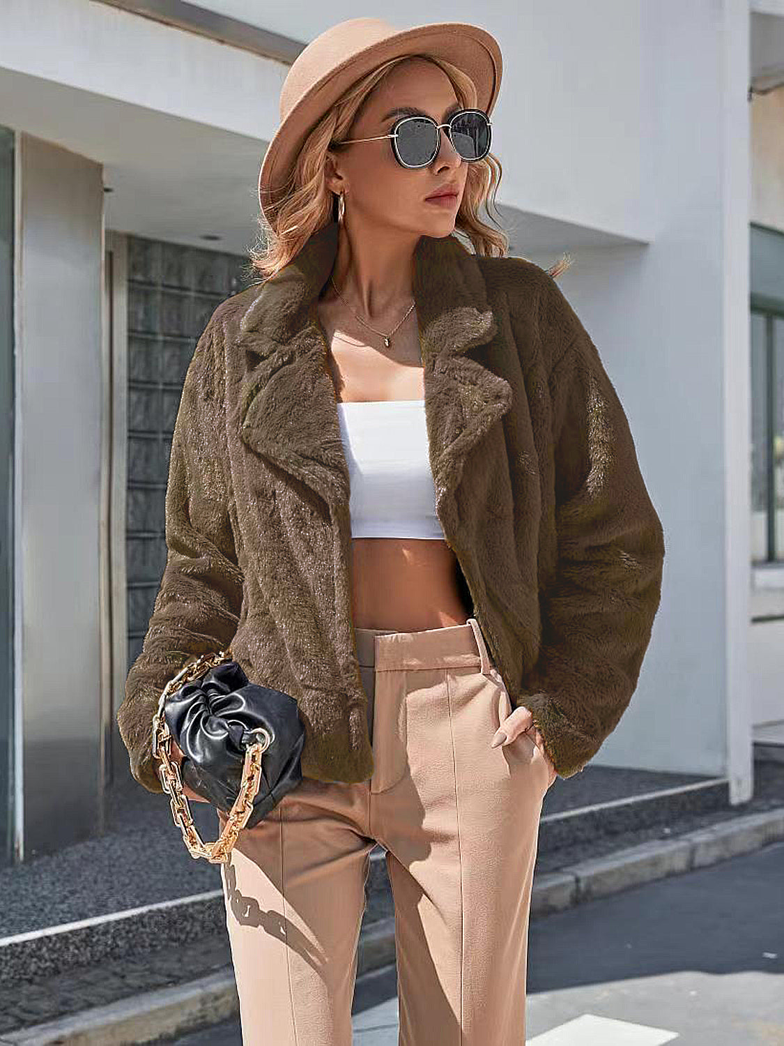 Women Ivy Lane Plush Open Front Dropped Shoulder Jacket NicholesGifts