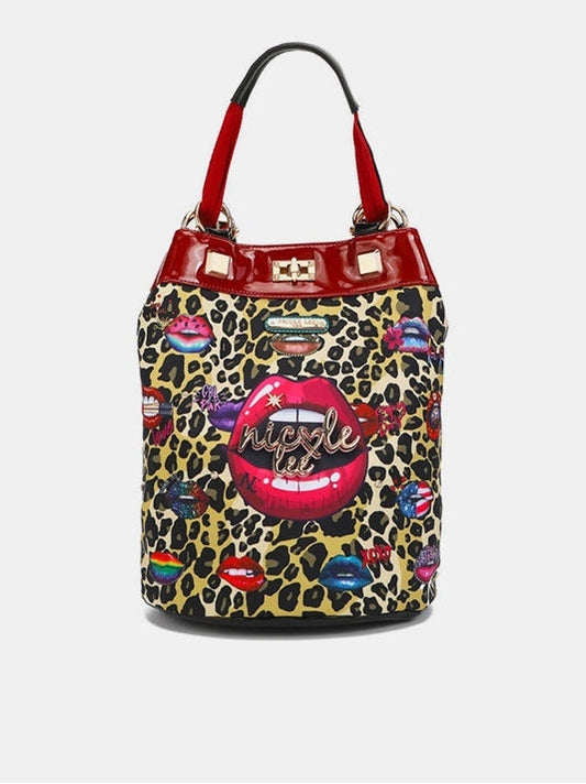 Women Nicole Lee USA Nylon Multifunctional Bucket Backpack