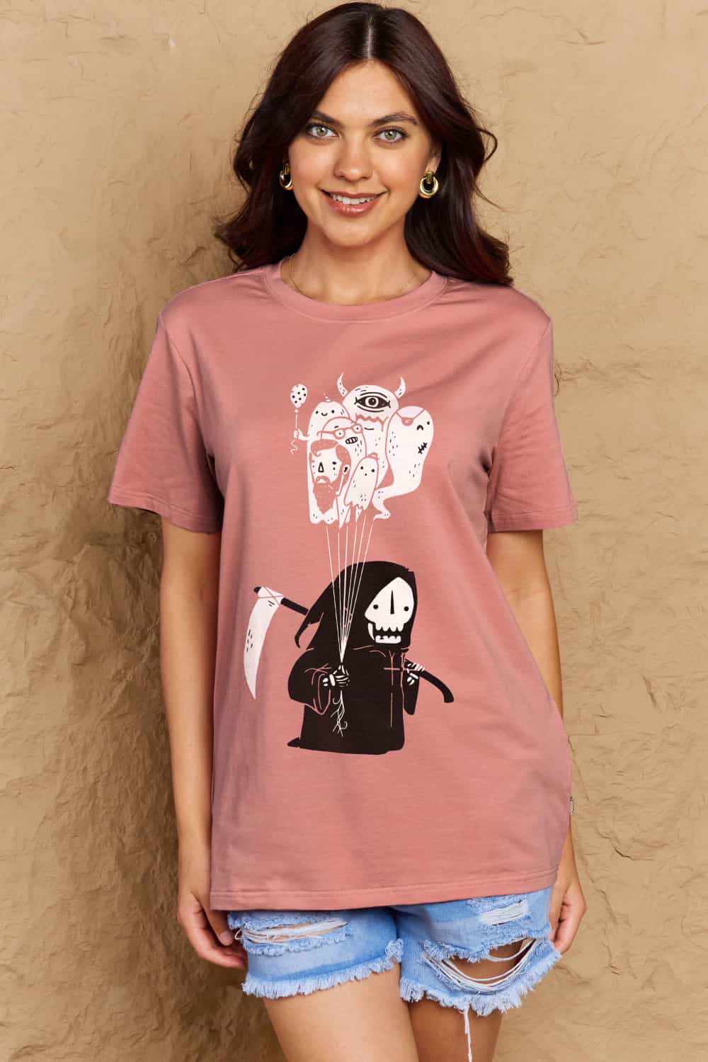Simply Love Full Size Death Graphic T-Shirt NicholesGifts