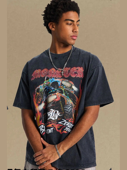 Men's Graphic Round Neck Half Sleeve T-Shirt NicholesGifts