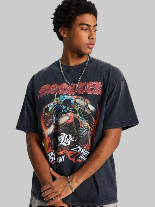Men's Graphic Round Neck Half Sleeve T-Shirt nicholesgifts