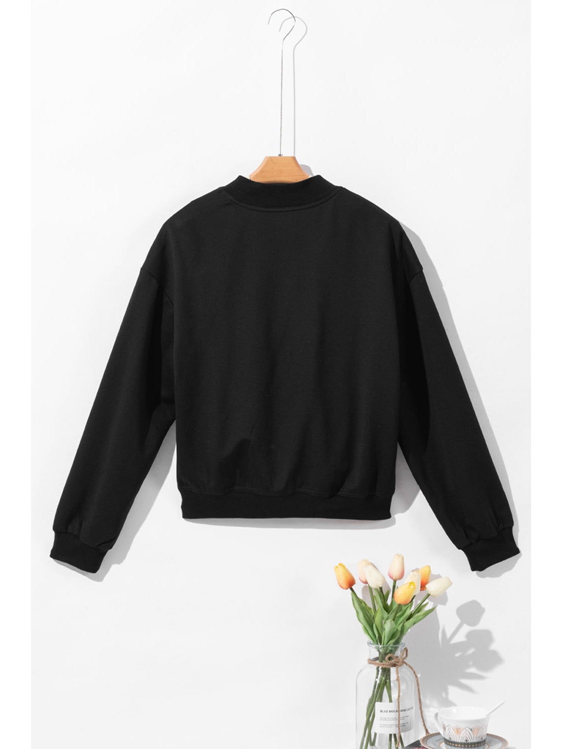 Pocketed Snap Down Long Sleeve Jacket NicholesGifts