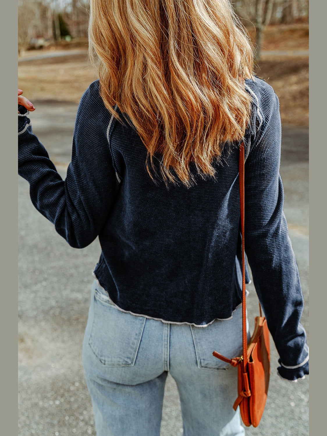 Long Raglan Sleeve Round Neck Top NicholesGifts