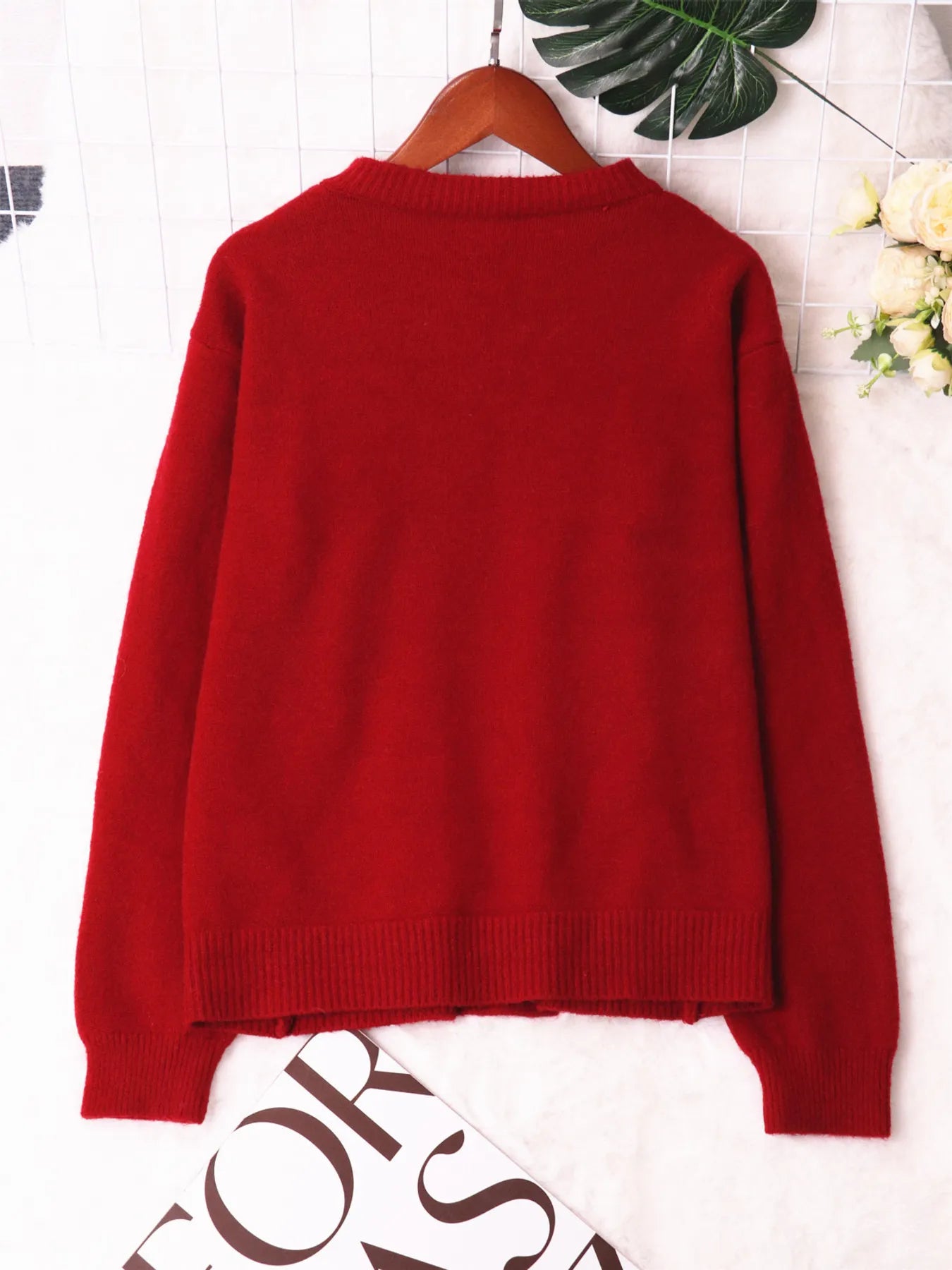 Flower Button Up Long Sleeve Cardigan