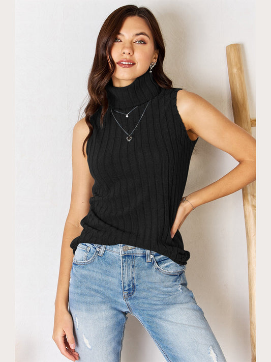 Basic Bae Full Size Ribbed Turtleneck Tank