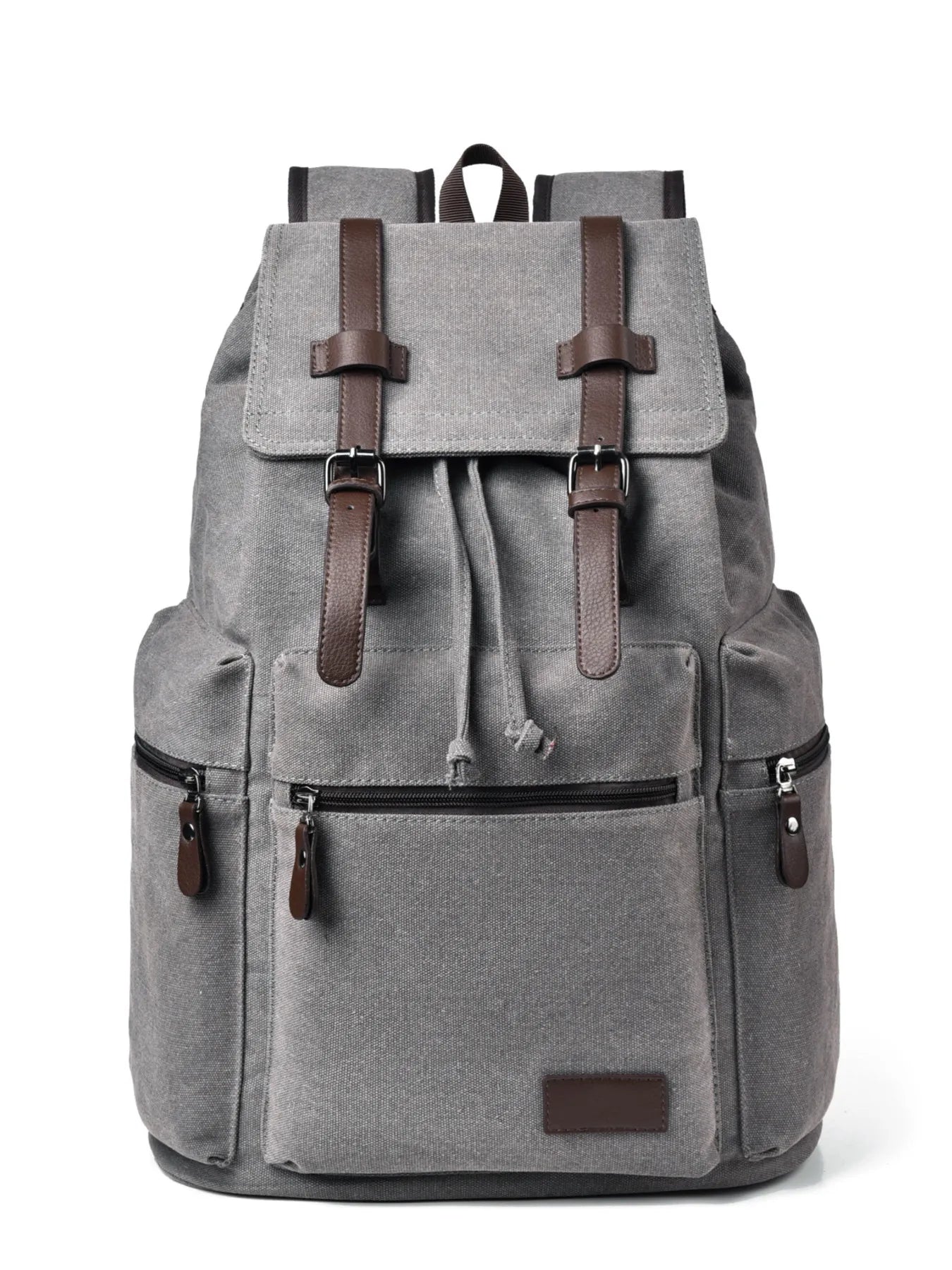 Canvas Backpack Bag with Buckle Straps