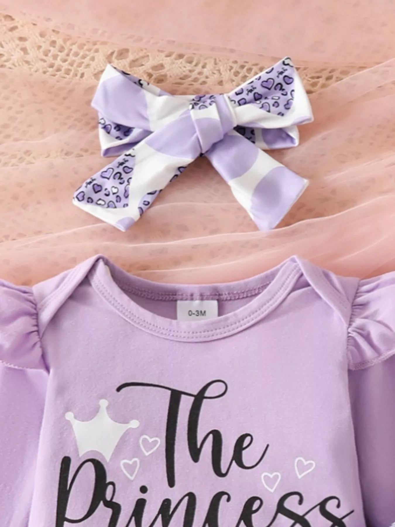 Children's Graphic Ruffled Top and Pants Set with Headband NicholesGifts