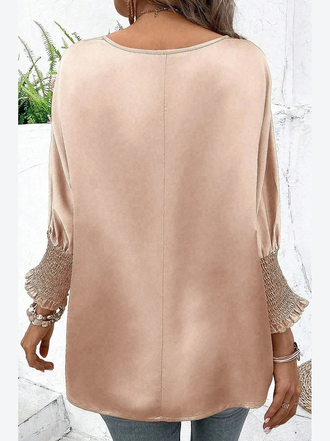 Round Neck Batwing Sleeve Blouse NicholesGifts