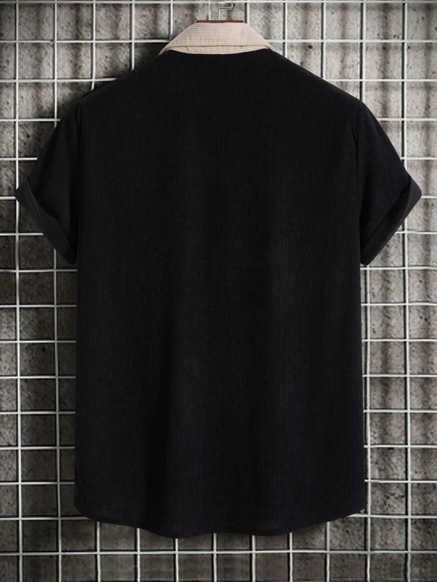 Men's Plus Size Classic Color Block Short Sleeve Shirt Trendsi