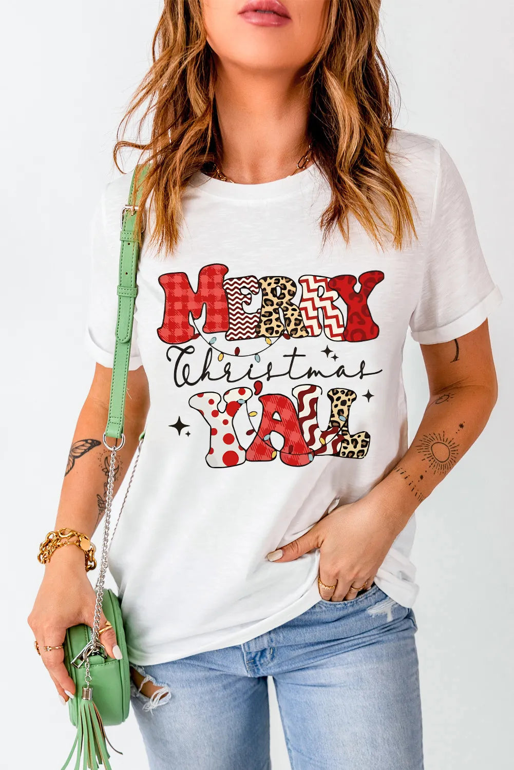 Letter Graphic Round Neck Short Sleeve T-Shirt NicholesGifts