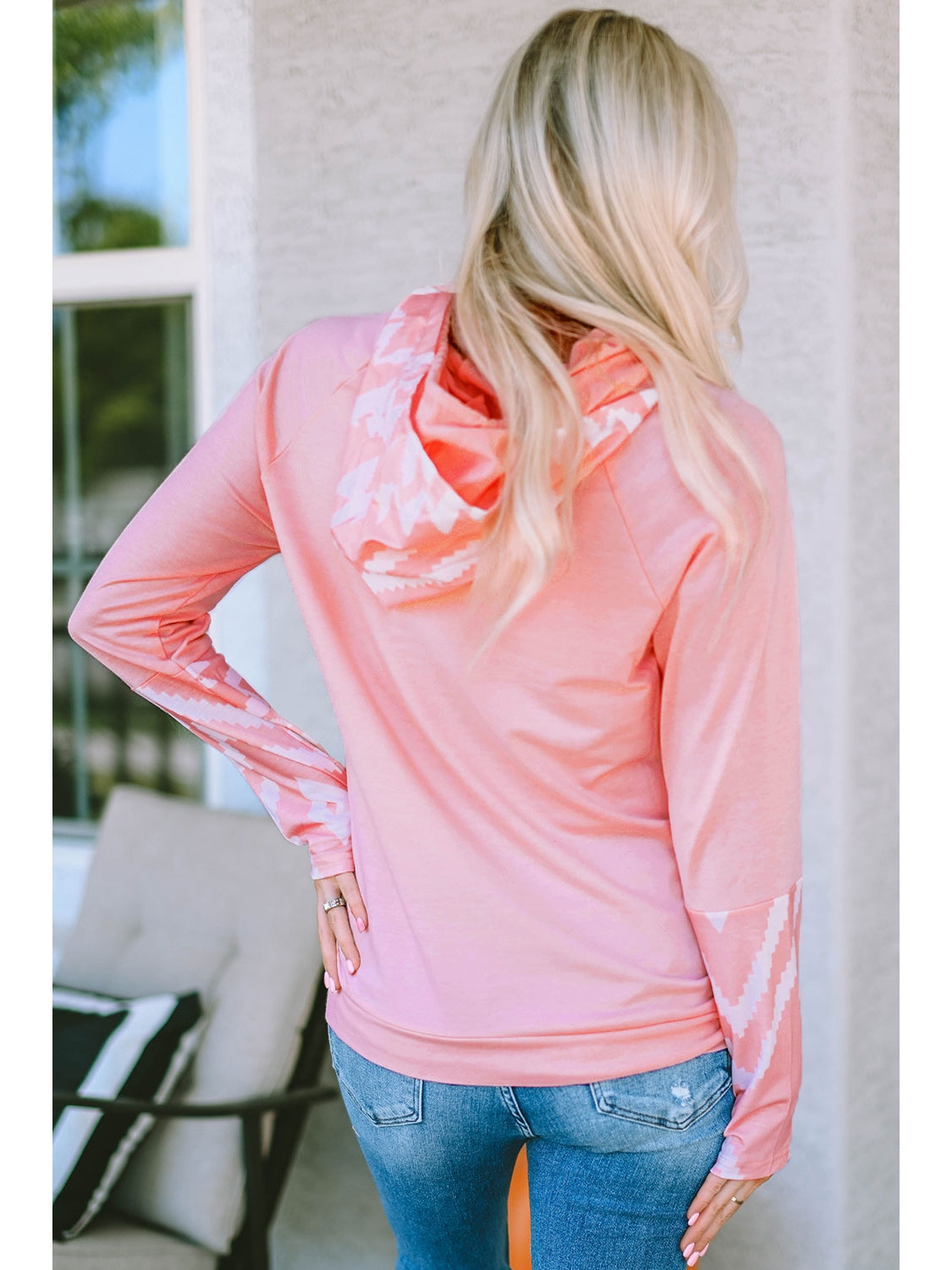 NicholesGifts Women Printed Long Sleeve Hoodie with Pocket NicholesGifts