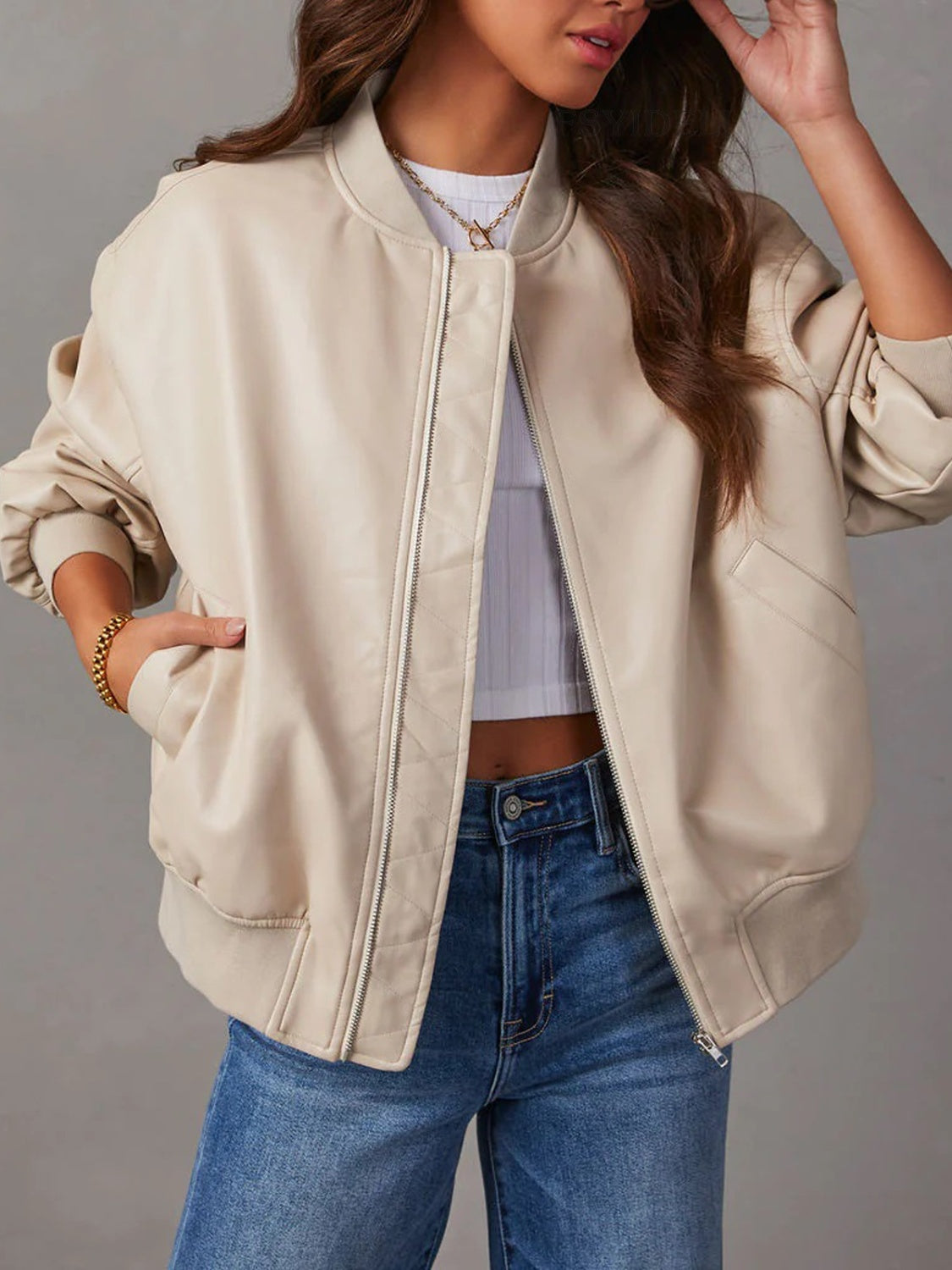 Zip Up Long Sleeve Jacket NicholesGifts