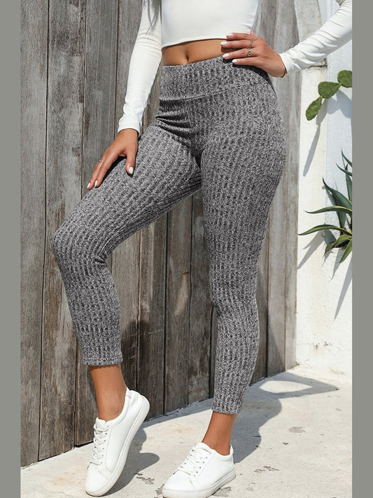 Women Ribbed High Waist Leggings