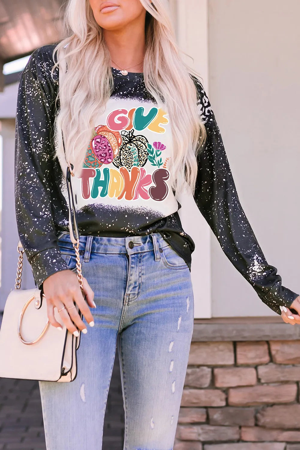 Pumpkin Graphic Round Neck Long Sleeve T-Shirt NicholesGifts