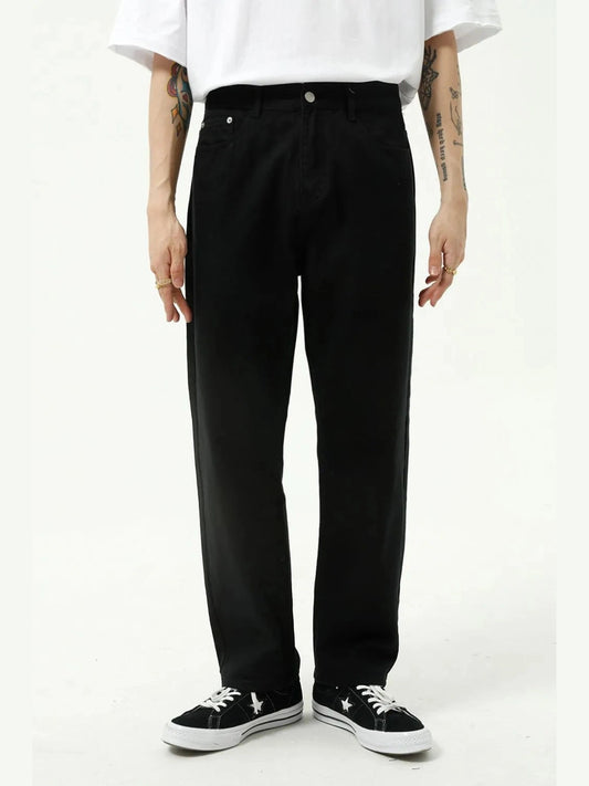 Washed Straight-Leg Slim Jeans Trendsi